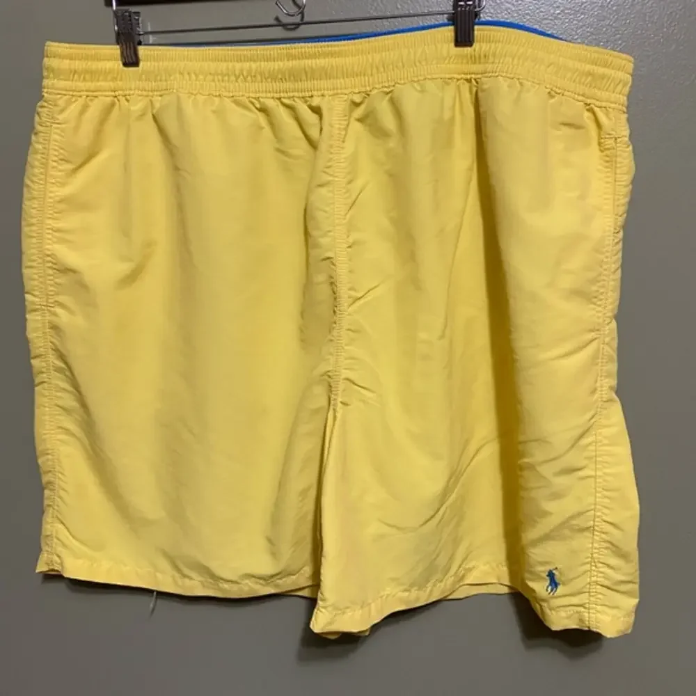 Yellow Polo Ralph‎ Lauren Swim Trunks, Size 4XB